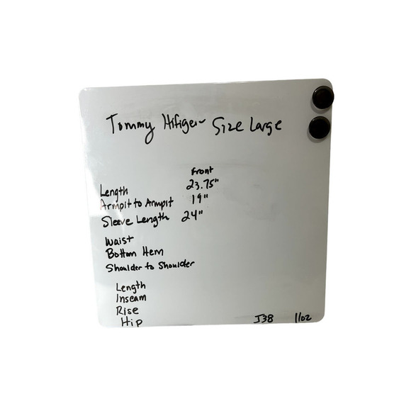 Tommy Hilfiger Nautical Preppy Navy Blue Logo Striped Pullover Sweater Sz Large - Picture 10 of 10